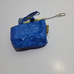 Mini Ikea shopping bag zippered keychain